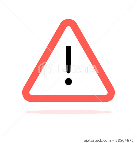 Conventional triangular warning sign Conventional triangular warning sign 38564675