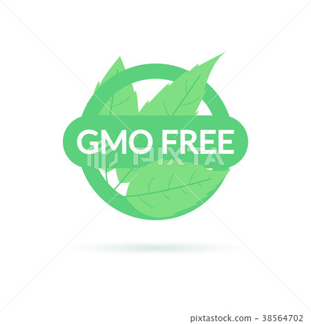 Gmo free sticker 38564702
