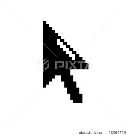Pixel computer mouse black arrow 38564719