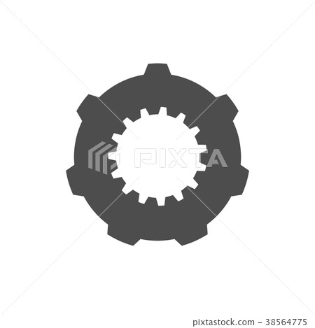 Cogwheel icon illustration on white background Cogwheel icon illustration on white background 38564775