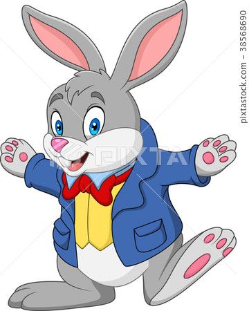Cartoon happy rabbit 38568690