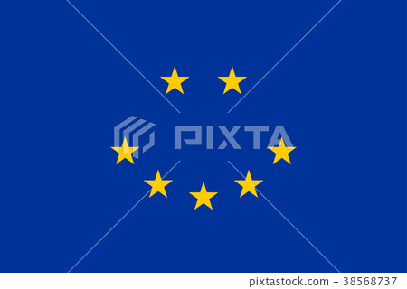 Happy face made, of the European Union flag Happy face made, of the European Union flag 38568737