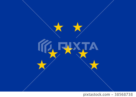 Sad face, made of the European Union flag 38568738