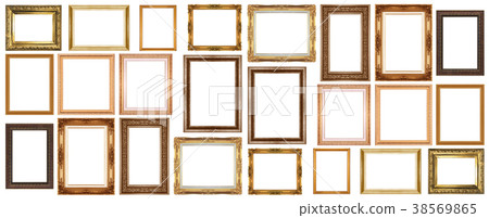 Set of golden vintage frame 38569865