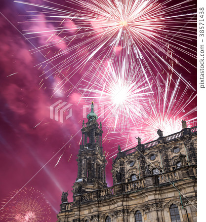 Hofkirche - baroque church in Dresden, Germany 38571438