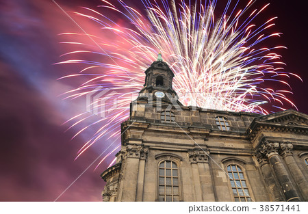 Hofkirche - baroque church in Dresden, Germany 38571441