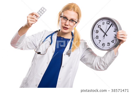 Woman doctor in white coat 38571471