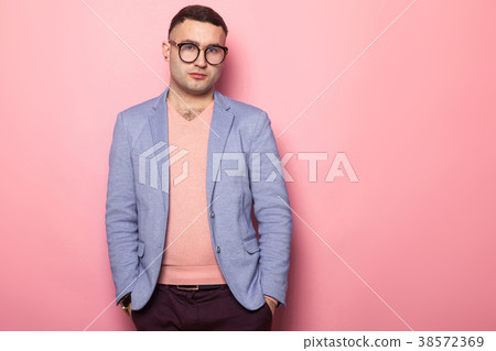 Handsome man in bright jacket Handsome man in bright jacket 38572369