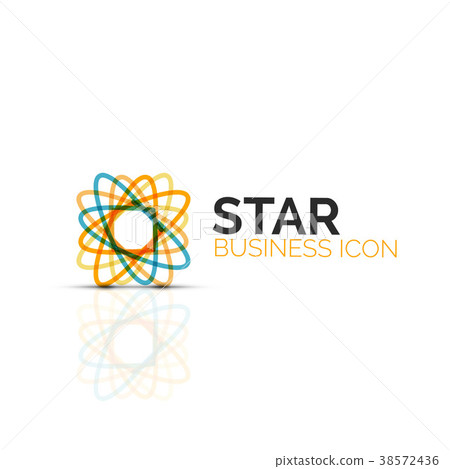 Abstract flower or star minimalistic linear icon Abstract flower or star minimalistic linear icon 38572436