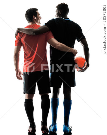 soccer players men isolated silhouette white soccer players men isolated silhouette white 38572802