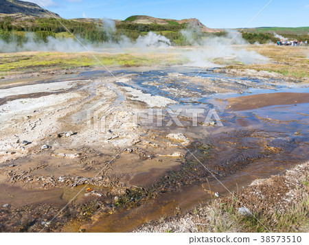 earth surface in Haukadalur hot spring valley 38573510