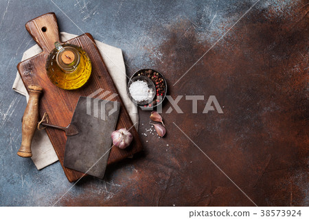 Vintage kitchen utensils and spices 38573924