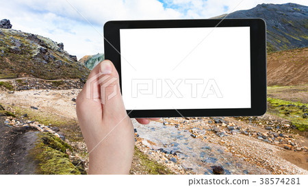 river in Graenagil canyon in Iceland 38574281