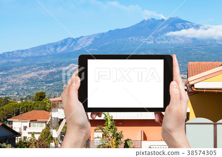 tourist photographs Giardini-Naxos and Etna Mount 38574305