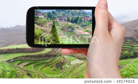 tourist photographs Dazhai village in China tourist photographs Dazhai village in China 38574928