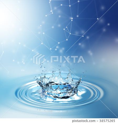 blue water splash isolated on white background. blue water splash isolated on white background. 38575265