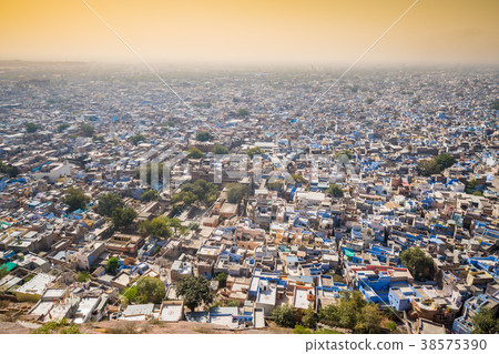 Jodhpur the "Blue city" in Rajasthan, India Jodhpur the "Blue city" in Rajasthan, India 38575390