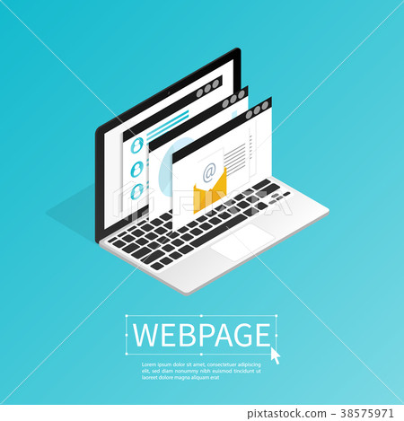 create website webpage design computer isometric create website webpage design computer isometric 38575971