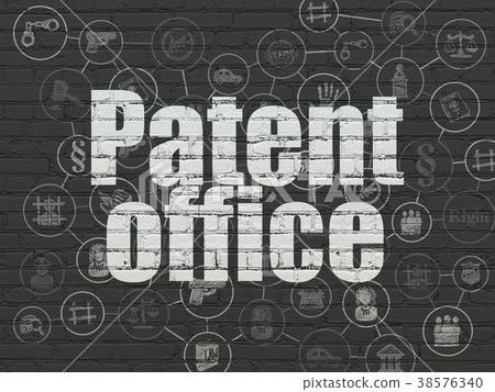 Law concept: Patent Office on wall background 38576340