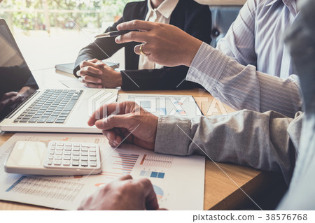 Business team meeting working with new startup project, discussi 38576768