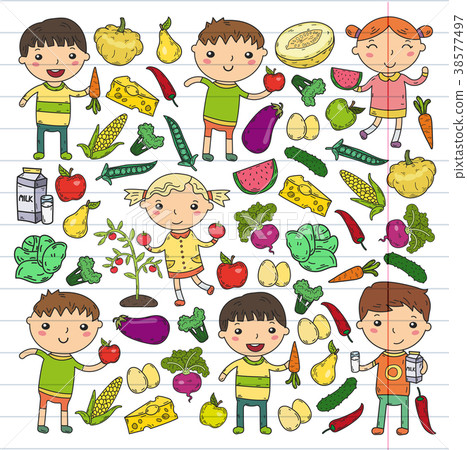 Kindergarten Nursery Preschool School kids eat 38577497