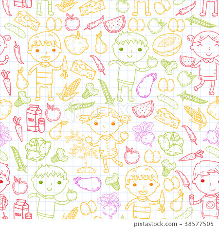 Kindergarten Nursery Preschool School kids eat 38577505