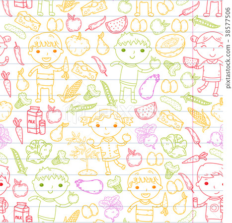 Kindergarten Nursery Preschool School kids eat 38577506