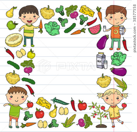 Kindergarten Nursery Preschool School kids eat 38577558