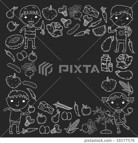 Kindergarten Nursery Preschool School kids eat 38577576