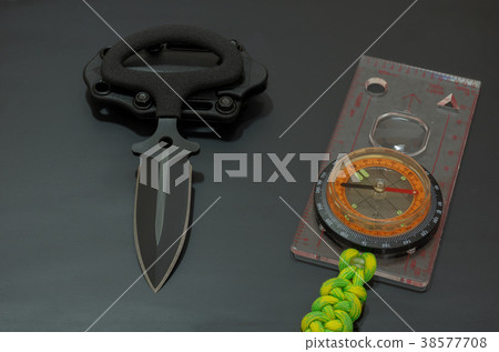 Knife military and compass. Knife military and compass. 38577708