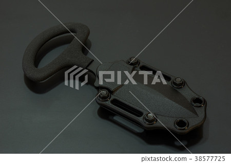 Black force knife in plastic case. Attack knife. Black force knife in plastic case. Attack knife. 38577725