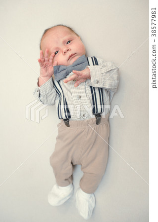 newborn baby dressed like gentleman 38577981