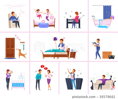 Neighbors Relations Cartoon Characters 38578682