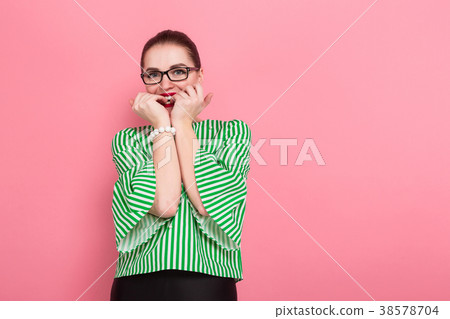 Businesswoman with hair bun 38578704