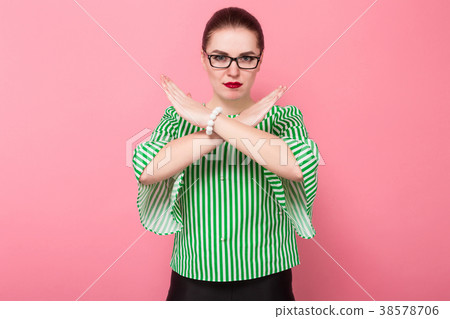 Businesswoman with hair bun Businesswoman with hair bun 38578706