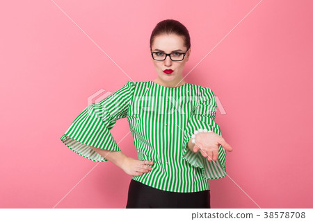 Businesswoman with hair bun 38578708