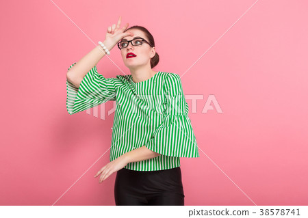 Businesswoman with hair bun 38578741