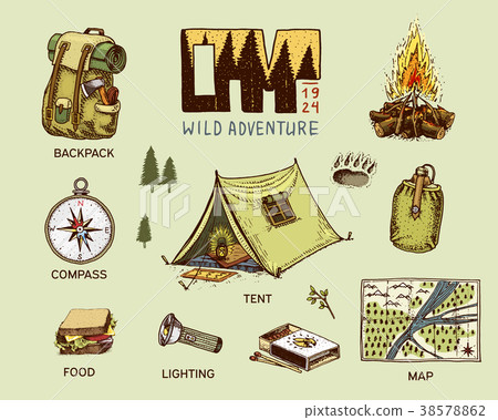 camping equipment set