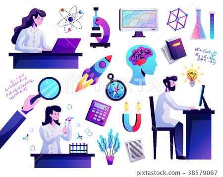 Science Abstract Colorful Set  Science Abstract Colorful Set  38579067