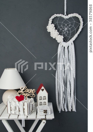 White heart lace dream catcher White heart lace dream catcher 38579868