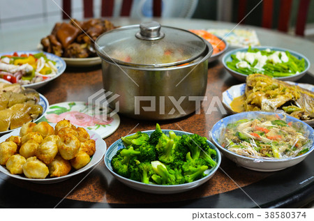 新年的一餐，家庭常規食品，炒飯 38580374