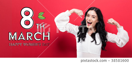 Womens Day message with powerful woman Womens Day message with powerful woman 38581600