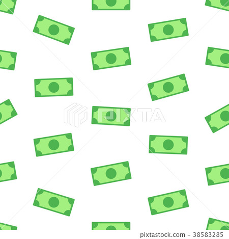 Seamless Money, bank notes on white background 38583285