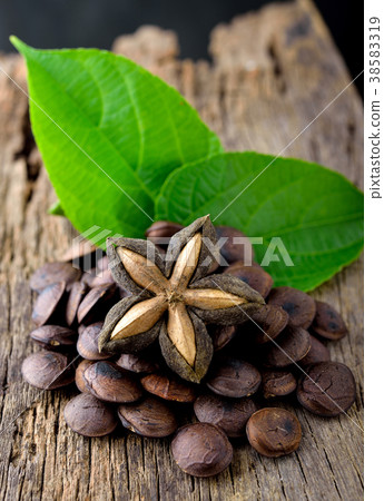 dried capsule seeds fruit of sacha-Inchi peanut dried capsule seeds fruit of sacha-Inchi peanut 38583319