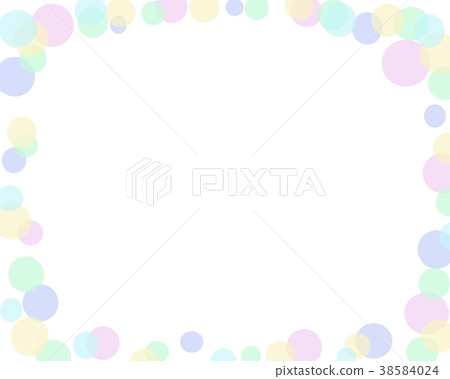 Polka dot frame decoration pastel tone - Stock Illustration [38584024 ...