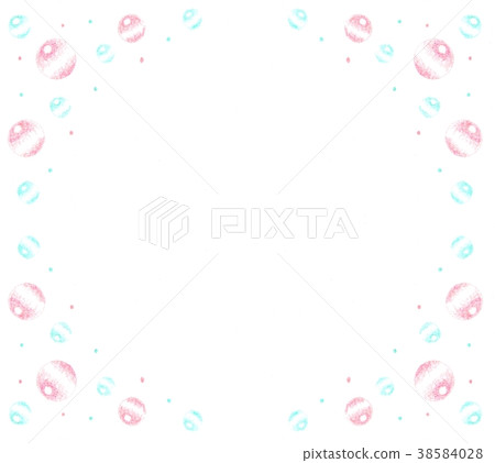 Colored pencil-like polka dot frame decoration Colored pencil-like polka dot frame decoration 38584028