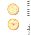 Hand-painted style two cookies 38584888