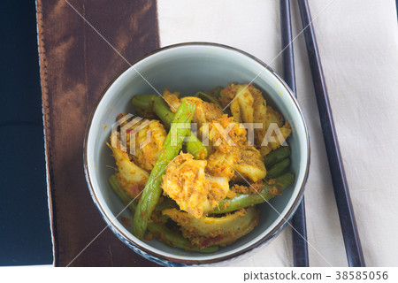 Curry Octopus on the background. Curry Octopus on the background. 38585056