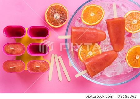 Blood orange homemade popsicles Blood orange homemade popsicles 38586362