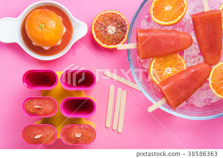 Ingredients for blood orange popsicles Ingredients for blood orange popsicles 38586363